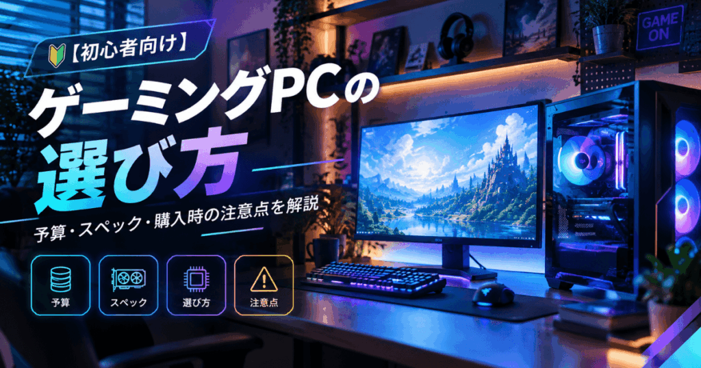 【初心者向け】ゲーミングPCの選び方｜予算・スペック・購入時の注意点を解説